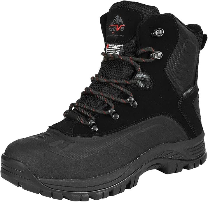 NORTIV 8 Men's Insulated Waterproof Snow Boots