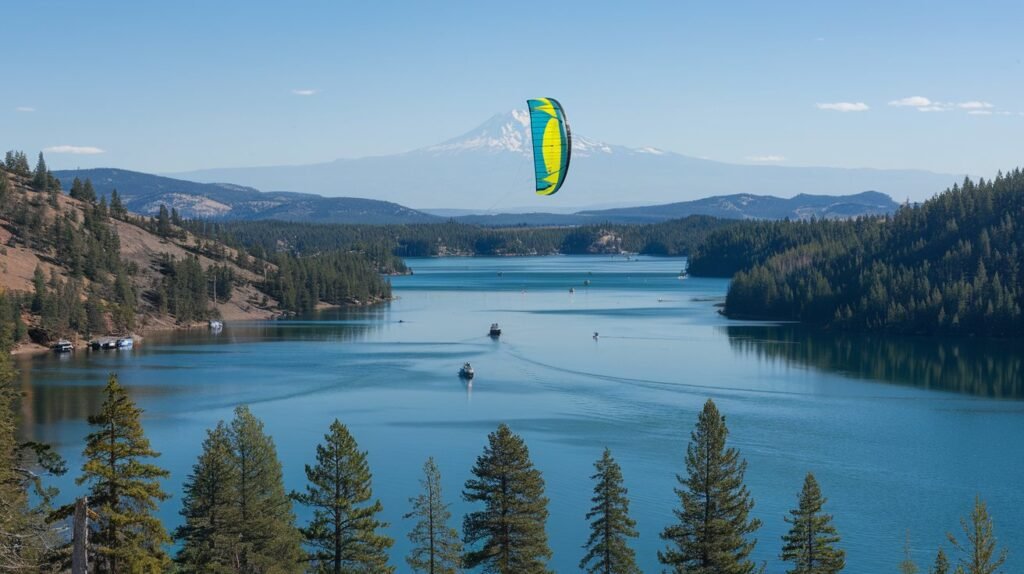 Cultus Lake parasailing