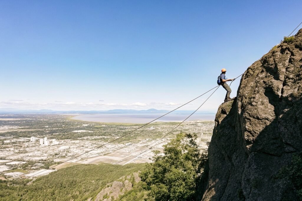 Flattop Mountain rappelling