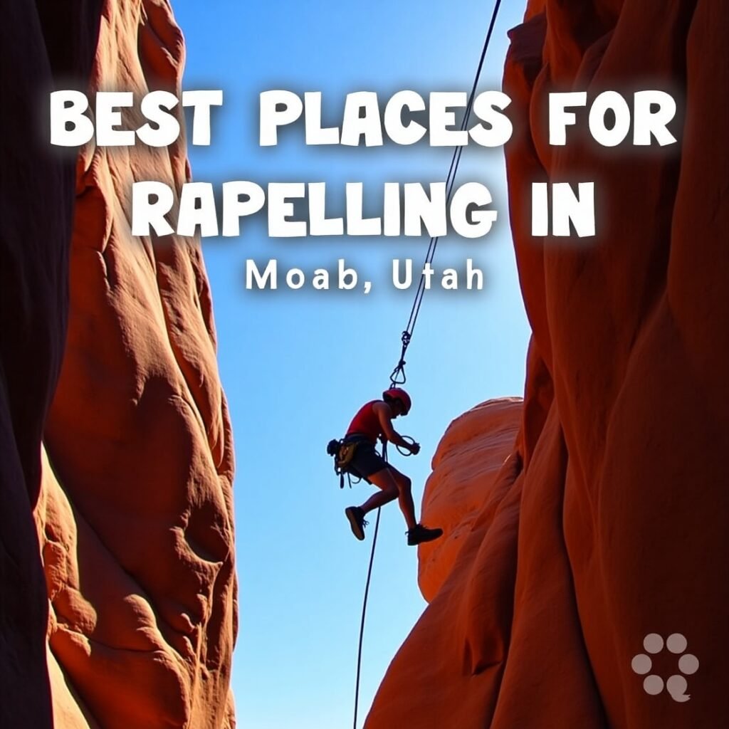 Rappelling in Moab