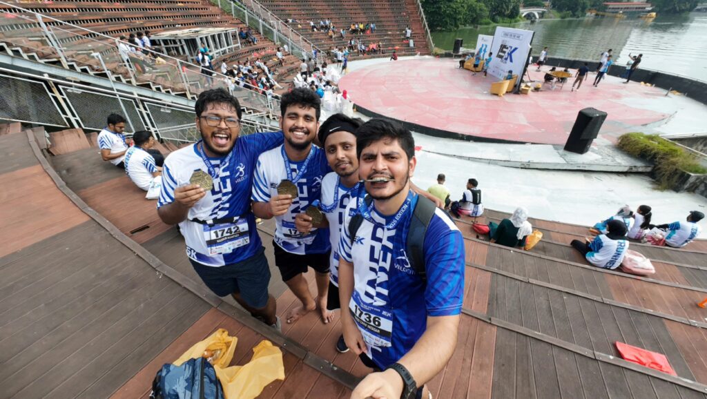 My first marathon run at hatirjheel amphitheater